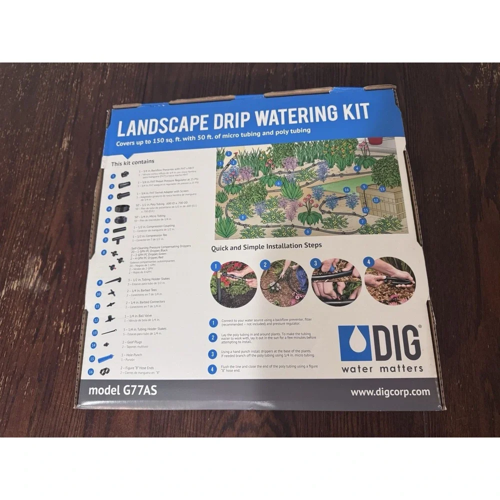 Landscape Drip Watering Kit. EASY. Brand New In Box. Never Used
